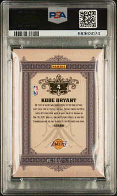 2010 PANINI GOLD STANDARD GOLD BARS #4 KOBE BRYANT 81/299 PSA 8 | eBay