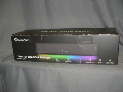 New in box Wohome 2.1 Computer Sound Bar for Desktop PC, Bluetooth 5.3 