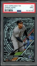 Aaron Judge Rookie Card 2017 Topps High Tek Blackout #AJ PSA 9