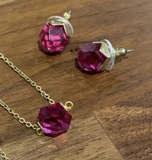 Authentic Swarovski Nuts Fuchsia Set (Earrings And Bracelet). RETIRED. BNIB.