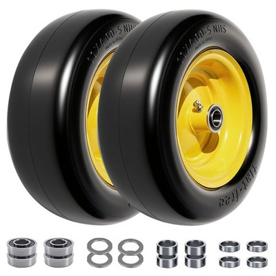 11x4.00-5 Lawn Mower Tires   Flat Free Zero Turn Front Tires with 3/4'' Bea