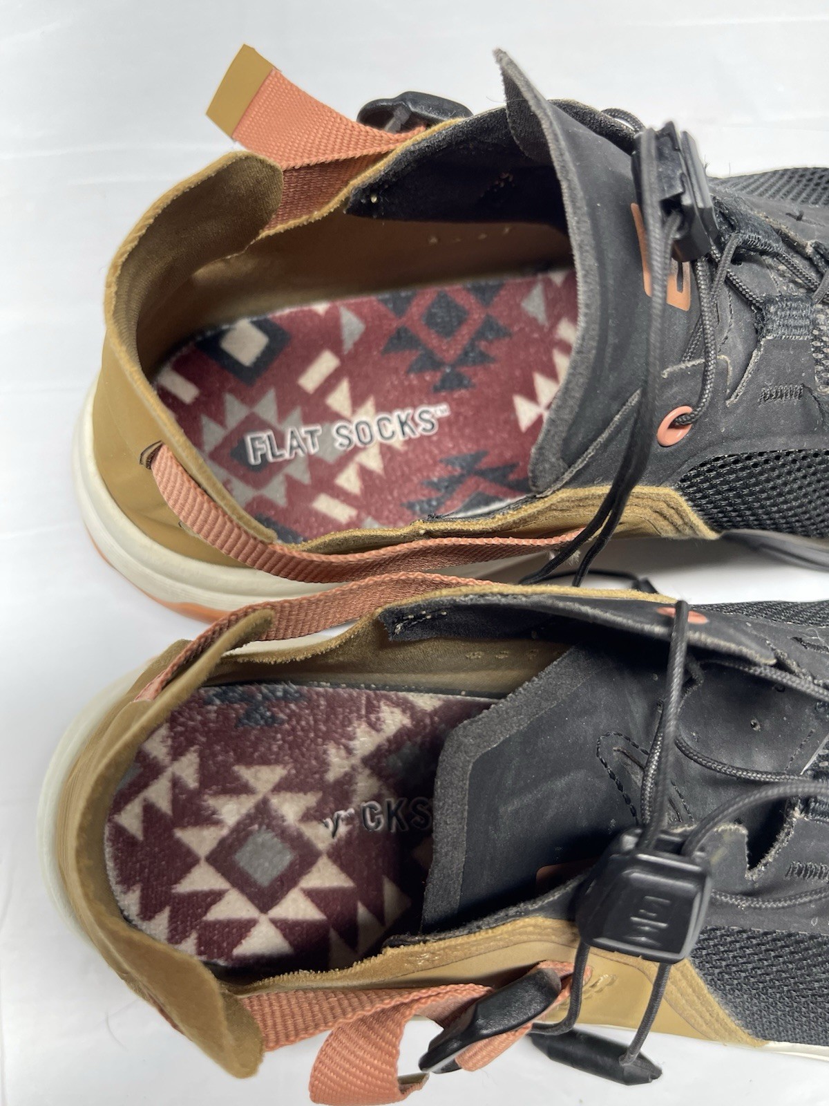 Salomon Flat Socks T4 donna nero marrone maglia sneakers coulisse taglia 9