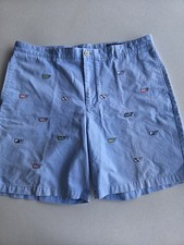Vineyard Vines Club Short Blue Embroidered Whale Logo Chino Twill 7" Pockets