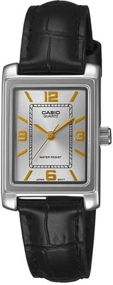Casio LTP-1234PL-7A2EF Damen-Armbanduhr, Schwarz