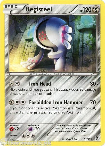 Registeel 51/98 :: Ancient Origins :: Rare Mint Pokemon Card