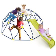 13.3 FT Climbing Dome Geometric Dome Climber w/ Extended Wavy Slide