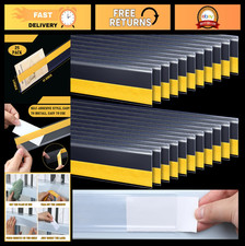 25 Pcs Self-Adhesive Shelf Label Strips 1.25''H x 48''L Clear Price Tag Holders