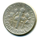 1958 D Roosevelt Dime US 10 Cent U.S America SILVER UNITED STATES 10c Coin #7392 — photo 2