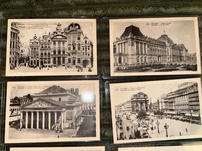Antique c1900 Brussels Belgium Architectural Postcards Lot of 11 PIB Undivided