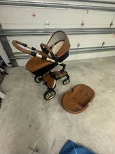 Hot Mom F22 Baby Stroller Adjustable Seat Reversible Baby Carriage - Brown