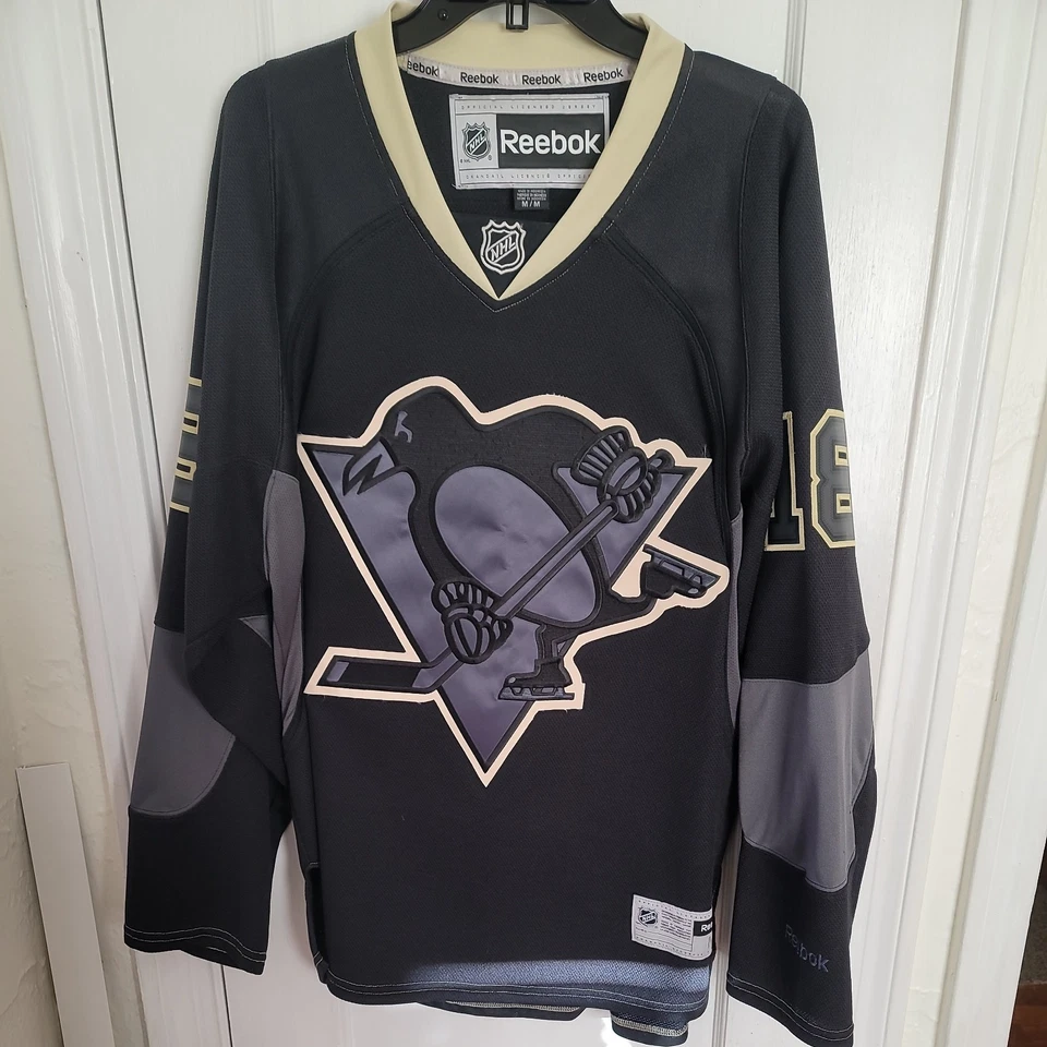 Camiseta deportiva Reebok NHL Pittsburgh Penguins James Neal #18 negra hielo talla M Foto 2 de 4