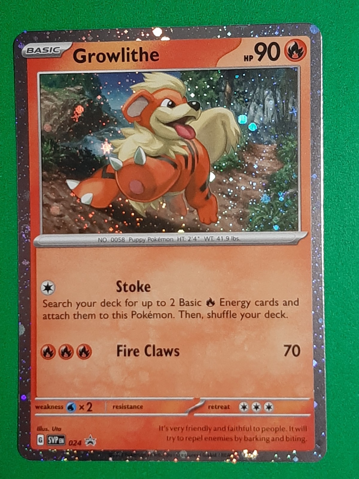 Pokémon TCG Scarlet & Violet Black Star Promo Growlithe #24 Cosmos Promo 