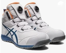 ASICS WINJOB CP214 TS BOA Mens Sz 8 Gracia Gray Safety Shoes Tried On Only