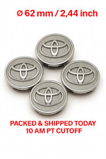 62 Mm Gloss Chrome Wheel Center Caps For Toyota  2.44 Inch Fits Oem Wheels