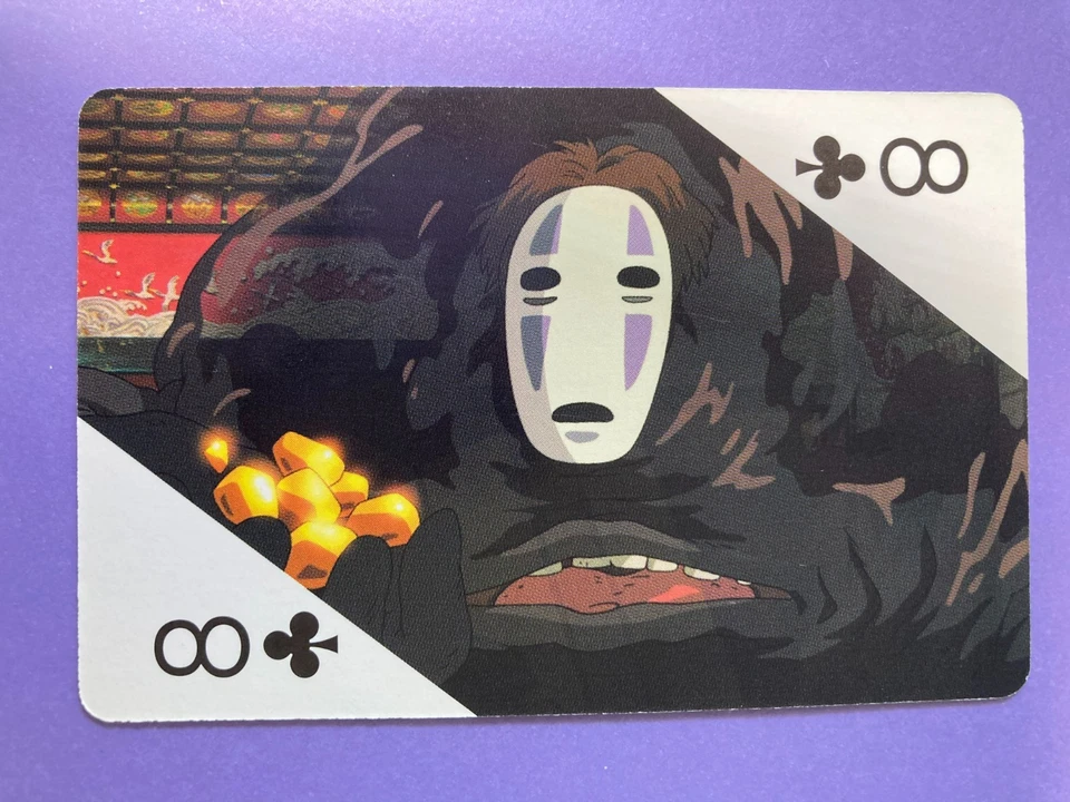 Spirited Away Playing Cards Ghibli No Face 8 of Clubs 2001 NIBARIKI Japanese F/S - Image 3 of 4