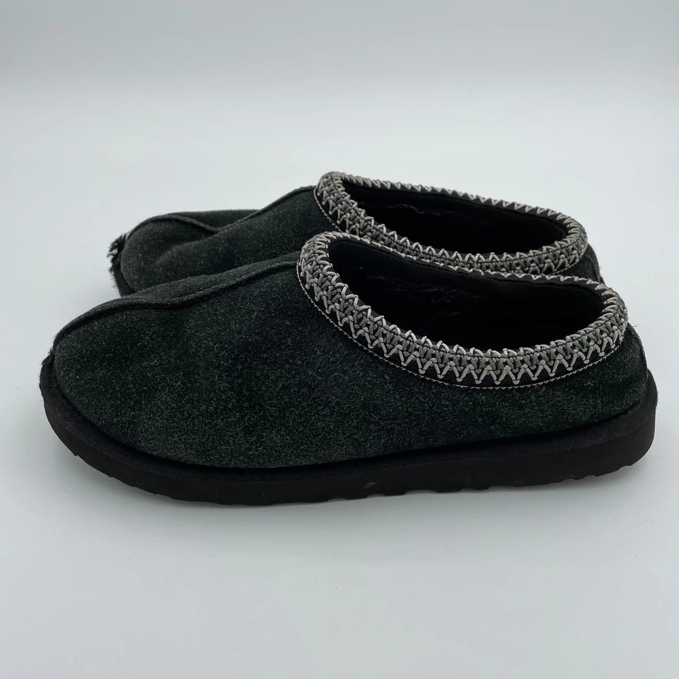 UGG Tasman тапочки туфли мужской размер 9 серый замшевый стриженный мех мокасины 5950 комфорт - Изображение 3 из 4