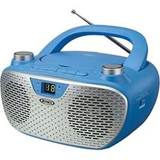 Portable Bluetooth MP3 Boombox CD Player AM/FM Stereo Receiver Speakers Blue US