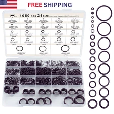1050 Pcs Black Rubber O Ring Assortment Kit 21 Sizes Small O Rings Set Sealing