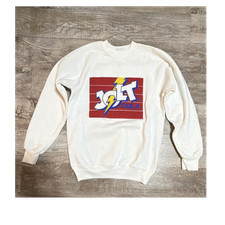 Bassett-Walker Jolt Cola Sweatshirt White 50 Cotton 50 Polyester vintage