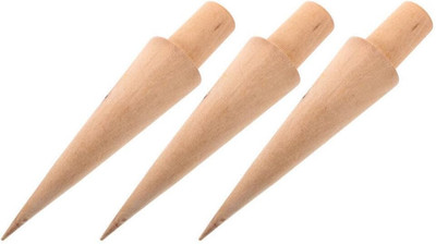 3-Piece Ice Cream Cone Mold Set - Multi-Function Wooden Krumkake Iron and Cone R