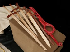 6PC Wooden Sword Set: Anime, Tai Chi, Training Practice Katana Medieval Props