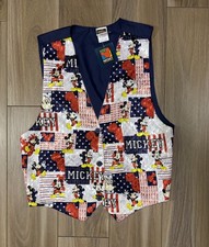 VTG Disney Mickey Unlimited Metalic Polyester Vest Size One Size Fits Most NWT