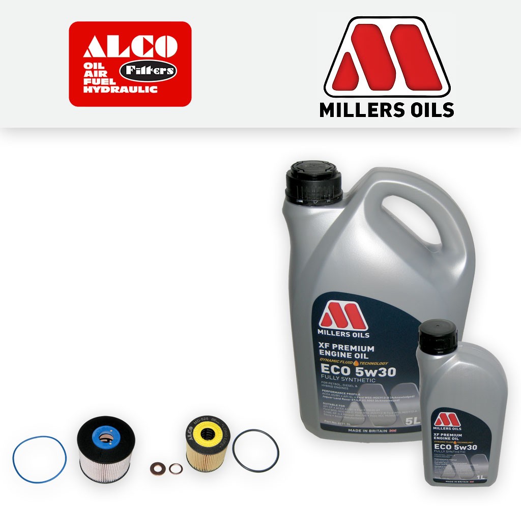 SERVICE KIT for FORD MONDEO MK4 2.0 TDCI OIL FUEL FILTER +XF ECO OIL (2012-2014)