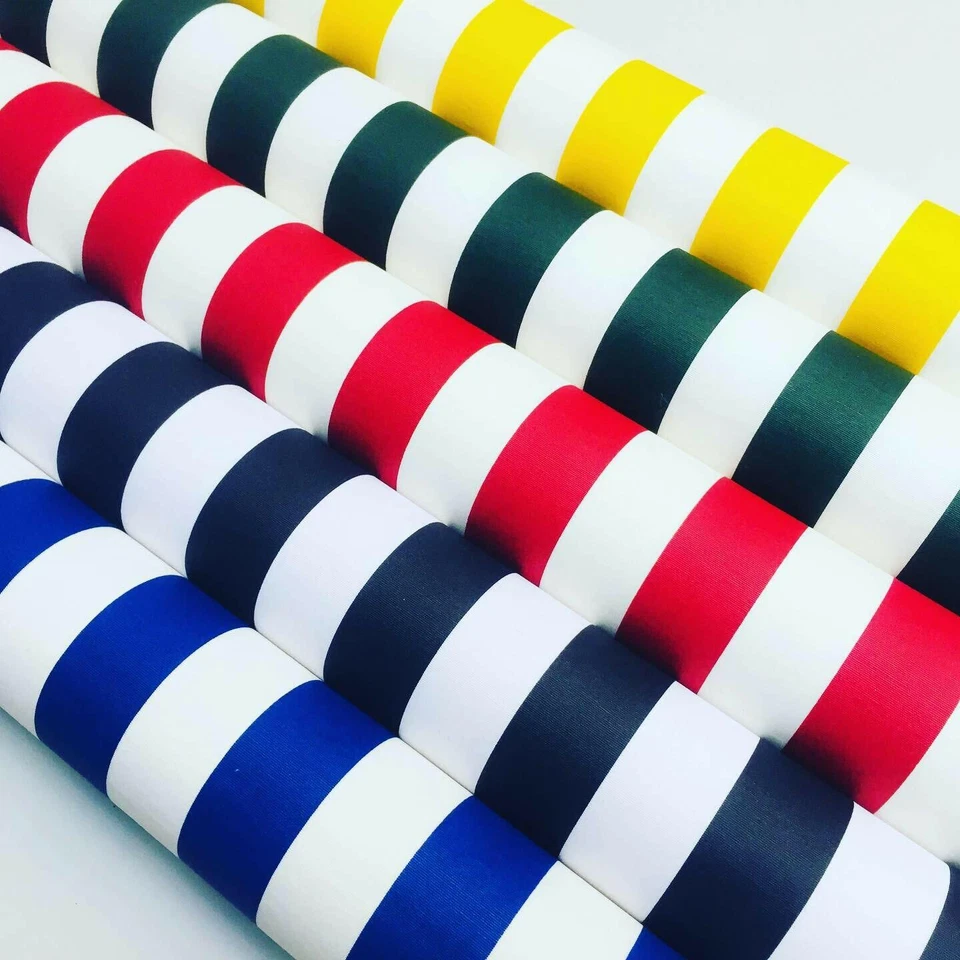 Teflon Impermeabile Tessuto Esterno Strisce Baldacchino Larghezza 140 cm VERD... - Immagine 3 di 3