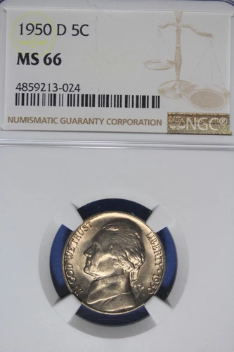 1950 D NGC 5C MS66 JEFFERSON NICKEL #B49983