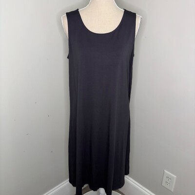 slim fit dress slacks Weekend Bliss Henley Shift Dress In Charcoal Curves main image 1