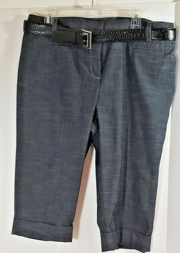 Apt 9 Maxwell Fit Women's Petite Capris Belted Cuffed Medium Rise Blue Sz  16 P | eBay