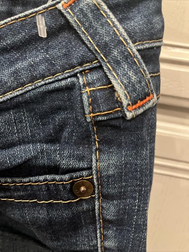Pantalones de mezclilla True Religion Joey para mujer 25 asientos capri azul bolsillos informales tiro bajo - Imagen 6 de 14
