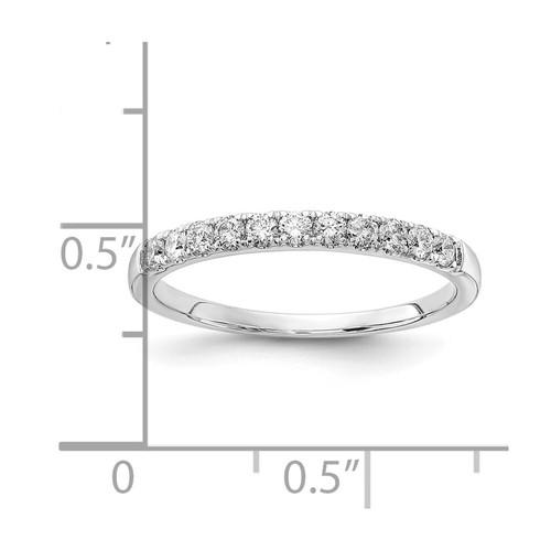 1/3 Ct Lab Grown Diamond Wedding Band Ring Size 8 in 14K White Gold (VS/SI,FGH) - Picture 3 of 4