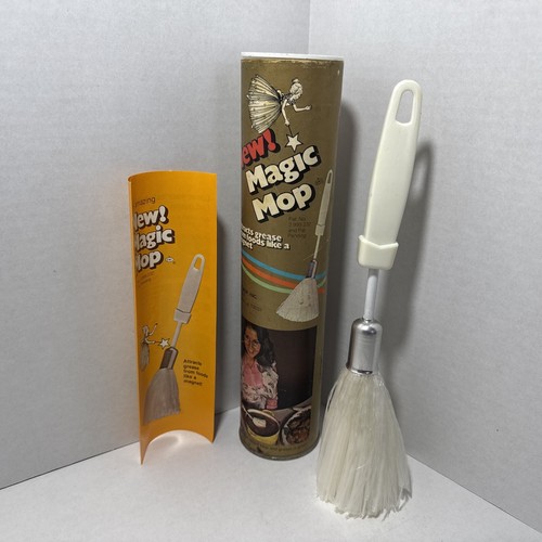 VTG 70s Magic Mop Diet Mop Grease Remover Advertising Prop Unused Open - Picture 3 of 3