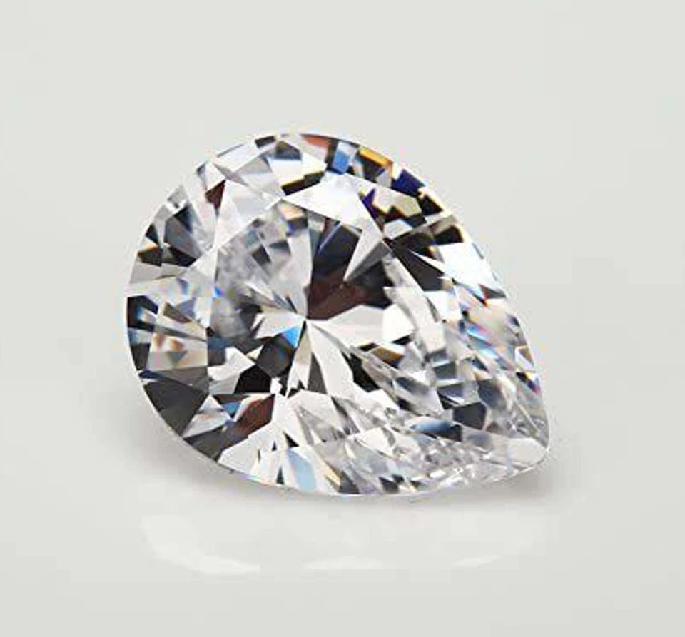 3.00 Carat Pear Cut White Diamond VVS1 Color CVD Certified Loose Gemstone 5SDK - Image 2 of 4