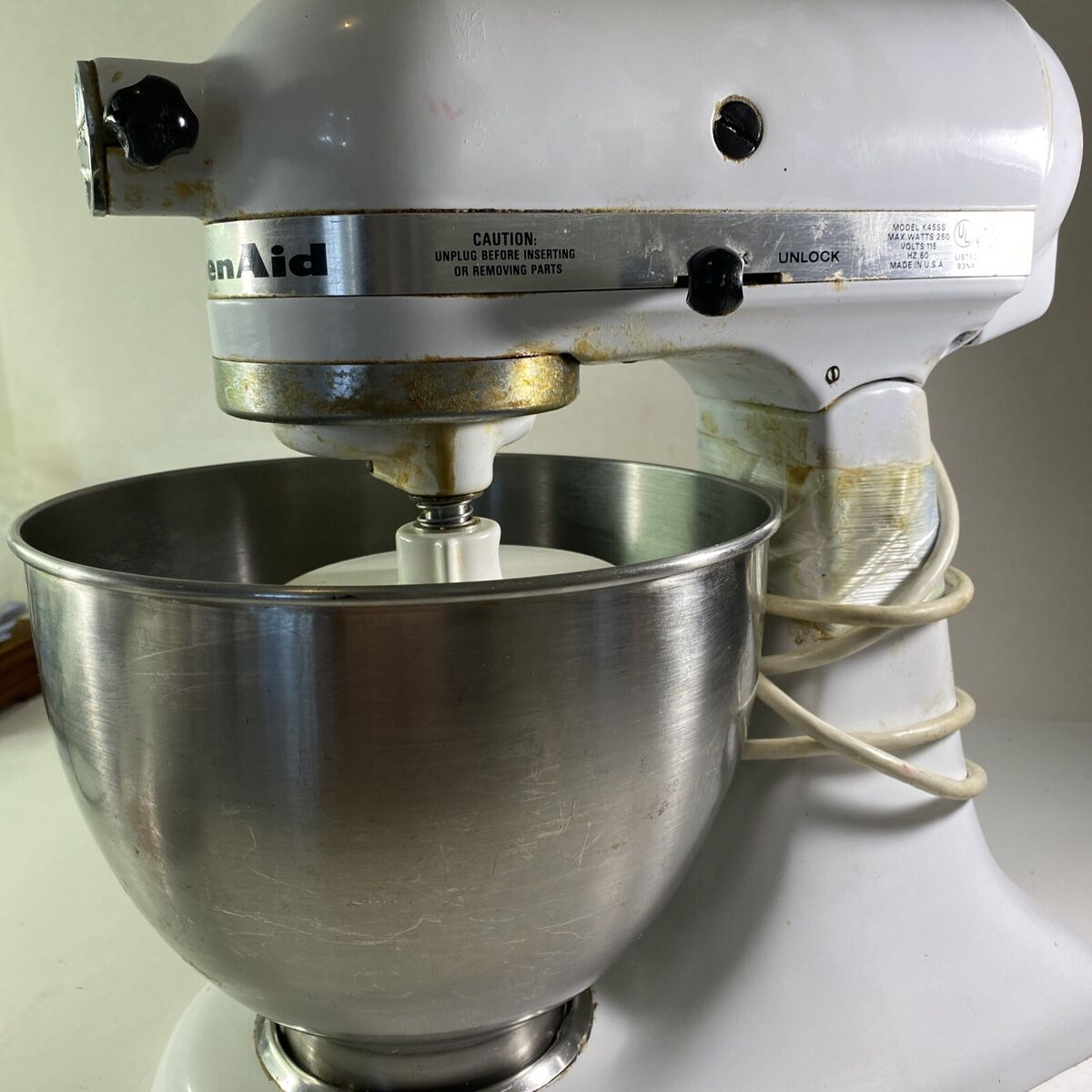 Vintage KitchenAid Hobart Stand 10 Speed Mixer K45SS W/Bowl Vintage KitchenAid Hobart Stand 10 Speed Mixer K45SS W/Bowl