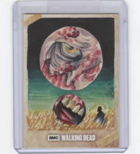 WALKING DEAD S6 SKETCH CARD BY ACCLAIMED ARTIST ACHILLEAS KOKKINAKIS (#2) 1/1!!