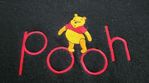 Vintage 90s Winnie The Pooh Crewneck Sweatshirt Disney Gr. M schwarz bestickt - Bild 5 von 8