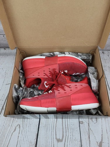 Scarpe da basket Adidas Donna 3 uomo taglia 6 Damian Lillard Boost rosse - Foto 10 di 12
