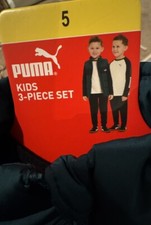 PUMA Boys' 3-Pcs Set Vest, Tee and Jogger Pant Size 5 NWT