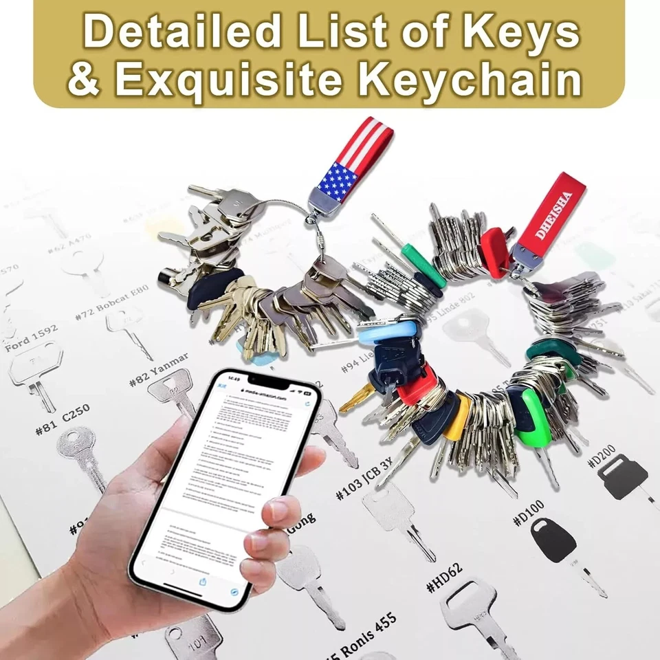 115 Heavy Equipment Ignition Keys Set CAT John Deere Kubota Bobcat Case Volvo - Image 4 of 4