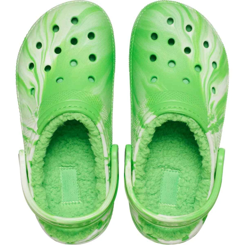 Zuecos clásicos forrados que brillan en la oscuridad jaspeados - Zapatillas difusas, interior/exterior Foto 3 de 4