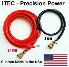 Battery Relocation Kit, # 2 AWG Cable, Top Post 16 FT RED / 8FT BLACK,USA MADE