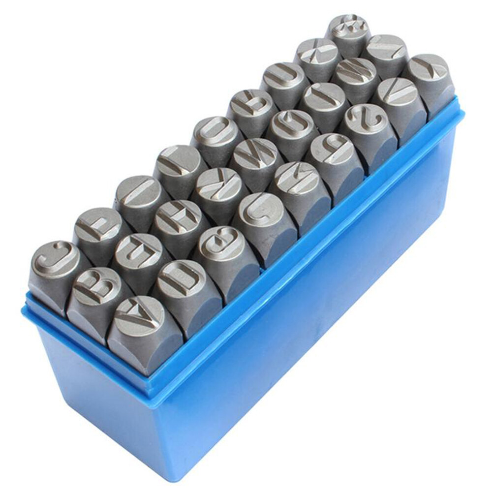 SENRISE 9 Pcs Number Punch Set Stamp Kit With Storage Case For Stamping