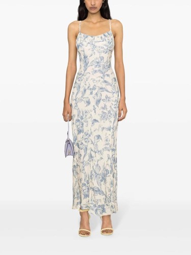 Sandro Tie Front Slip Dress Backless A-line Midi Dress for Ladies - Picture 1 of 9