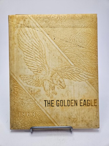 The Golden Eagle 1963 DeWitt Waller Junior High Enid Oklahoma Anuario Firmado - Imagen 1 de 2