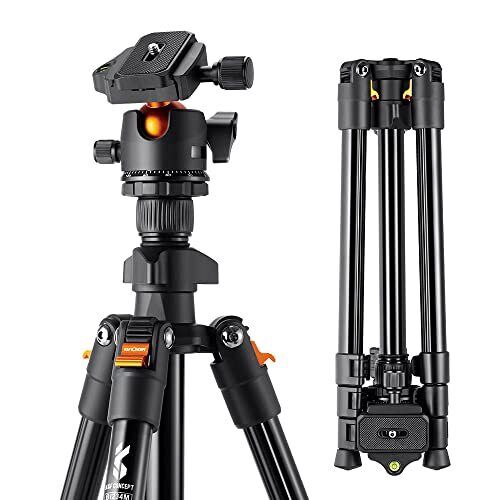K&F Concept 64 inch/163cm Camera Tripod, Lightweight Aluminum Travel Outdoor - Picture 1 of 5