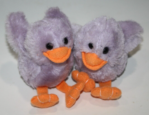 Mini pato de peluche púrpura de comercio oriental de 4" pollito de Pascua juguete suave animal de peluche