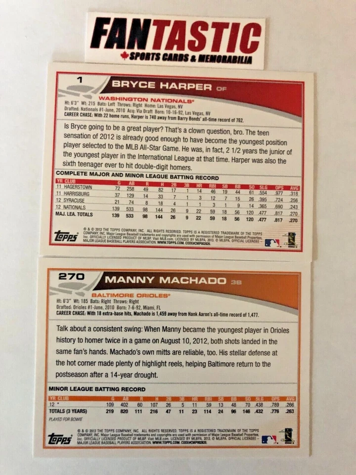 2013 Topps Baseball Series 1 & 2 Base Card YOU PICK Base Cards #251-500 - Image 2 of 2