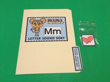 Mimi Monkey - Letter Mm - DIY File Folder game - Printed / Uncut